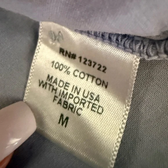 Xirena Blue Cotton Popover Shirt - Picture 4 of 4